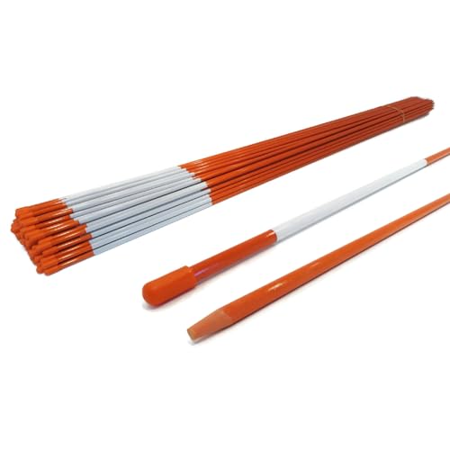 The ROP Shop Pack of 20 Driveway Markers, Snow Poles, Stakes, Rods, 48 inches, 1/4 inch