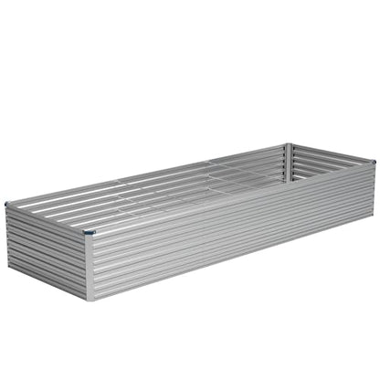 Vengarus 12x2x2ft Galvanized Raised Garden Bed,Metal Raised Beds Kit Silver - color: Silver, size: 12x2x2 ft