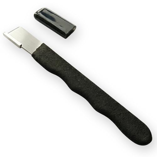Garden Guru Garden Tool Blade Sharpener - 5" Handheld & Multi-Purpose Solid Carbide Sharpener w Protective Cover, Ergonomic Non-Slip Handle for Pruners Loppers Shears Knives Scissors Axe - 4 Pack