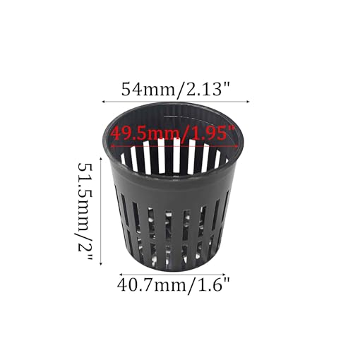 25PCS 2 Inch Net Pots for Hydroponics Slotted Mesh Net Cups Wide Lip Planting Baskets for Orchids Vegetables Indoor Outdoor Plant Growing - size: 25pcs