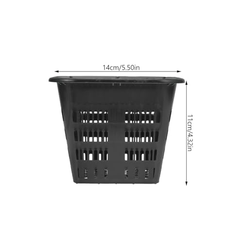 GANAZONO 8Pcs 4.33 Inch Hydroponic Net Pots Square Mesh Planting Baskets Plastic Nursery Cups for Indoor Gardening Vegetable and Orchid Cultivation