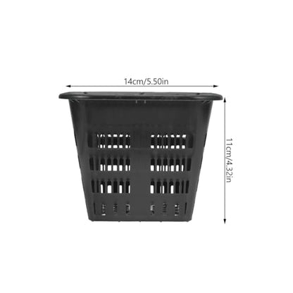 GANAZONO 8Pcs 4.33 Inch Hydroponic Net Pots Square Mesh Planting Baskets Plastic Nursery Cups for Indoor Gardening Vegetable and Orchid Cultivation