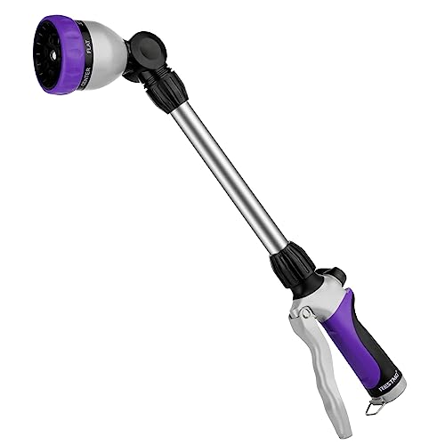 RESTMO Heavy Duty Metal Hose Wand, Watering Wand for Garden Hose - color: Purple