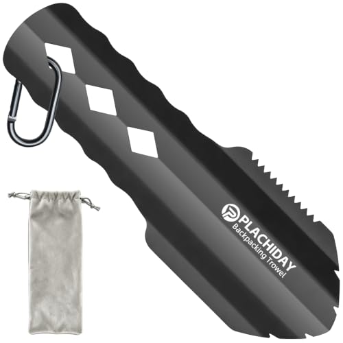 Ultralight Backpacking Trowel, Aluminum Camping Shovel, Black - color: Black, size: size3