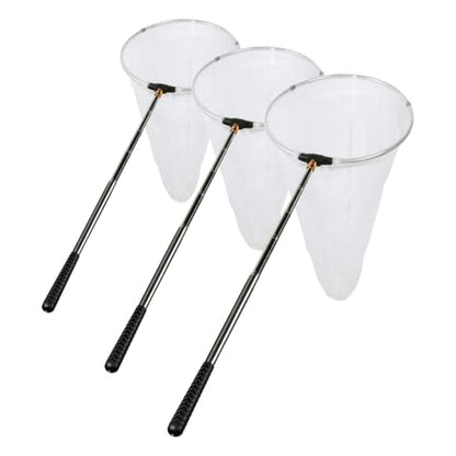 RESTCLOUD Insect and Butterfly Net with 12" Ring, 24" Net Depth, Handle Extends to 59 Inches - size: 12" Ring, 59" Handle (Pack of 3)