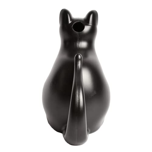 Esschert Design Cat Watering Can, Plastic, Black