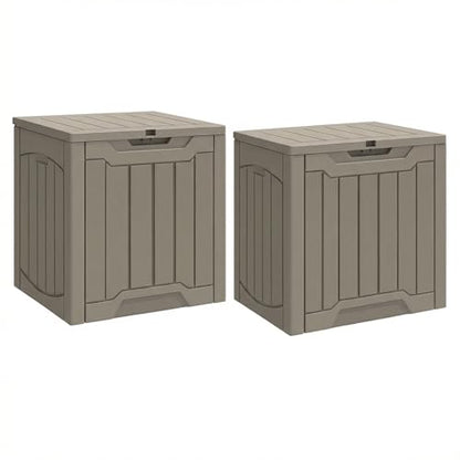 YITAHOME 31 Gallon Deck Boxes Set of 2 - color: Taupe, size: 31 Gallon 2pcs