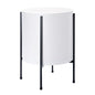 D'vine Dev Plastic Planter Pot with Metal Stand, White, 12 in, 55-D-A-3 - color: White, size: 12 Inch