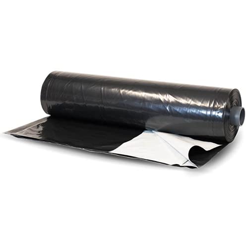 Farm Plastic Supply - Panda Film Light Deprivation Greenhouse Cover - 6 mil - (16' x 50') - 100% Blackout Tarp, Black White Plastic Sheeting, Green House Poly Film - size: 16' x 50'
