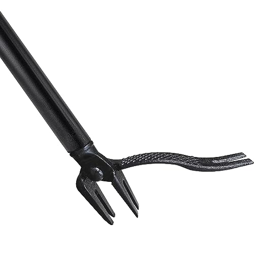 47.2IN Weed Puller Tool,Effortlessly Remove Weeds and Dandelion Roots,Non-Slip 4 Claw Steel Head - 100% Metal Stand Up Weeding Tool, No Bending or Kneeling Required- Ideal for Garden, Lawn, and Patio