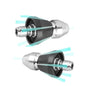 2 Sets Pressure Cleaning Machine - Sewer Nozzle Set, Front & Rear Nozzles, Stainless Steel 1/4" Quick Connector, 5000 PSI - color: back1/4-2