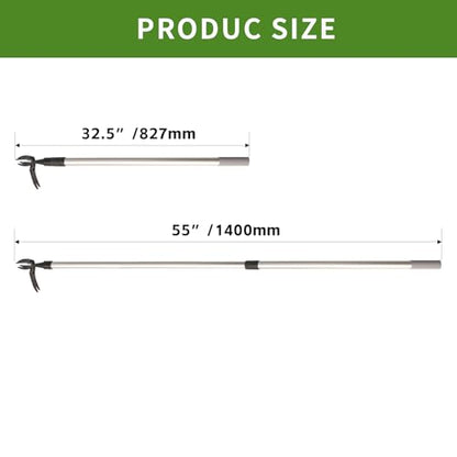 Aluminum Weeder，Stand Up Weed Puller Tool with Long Handle