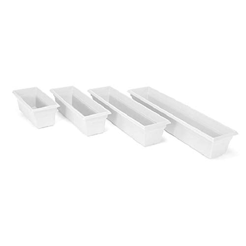 Root & Vessel 16362 Countryside Flower Box Planter, 36-Inch, White. - color: White, size: 36-Inch