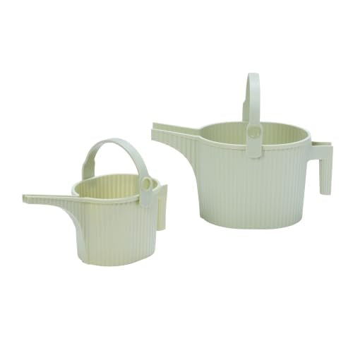 Martha by Martha Stewart Hachiman Watering Can Set of 2 with Widened Spout - color: Sage, size: Large and Small (Set of 2)
