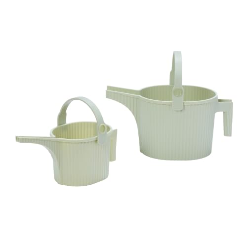 Martha by Martha Stewart Hachiman Watering Can Set of 2 with Widened Spout - color: Sage, size: Large and Small (Set of 2)