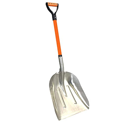 Ashman Aluminium 48 inch Snow Shovel with Large Head and Durable Handle. (Scoop Shovel, 1 Pack). - size: 1 Pack, style: Scoop Shovel