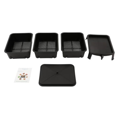 Worm Composting Bin 3-Layer Stackable Outdoor Composter for Kitchen Scraps