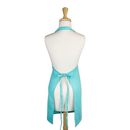 DII Everyday Basic Kitchen Collection - color: Aqua, size: Regular Size Chef Apron