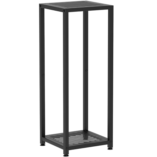 TOSKING 2-Tier Tall Plant Stand Indoor, 30-Inch Modern Metal Shelf, Black - color: Black-2-tier 30''