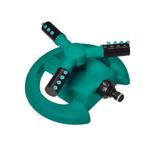 Garden Sprinkler 360 Degrees Adjustable Rotation Lawn Sprinkler Oscillating Water for Yard Large Area Plant Irrigation and Kids Playing (Sea Green)