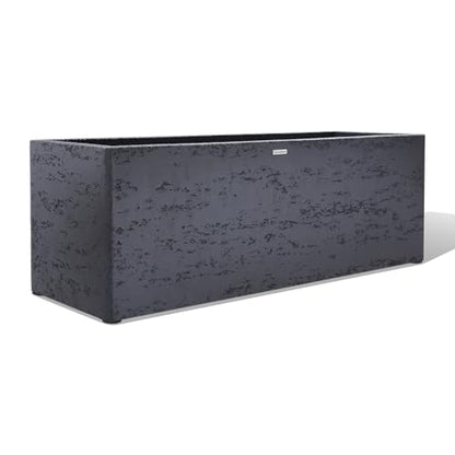 42" Large Rectangular Planter - Handmade Fiberglass Composite - color: Charcoal Gray, size: Large