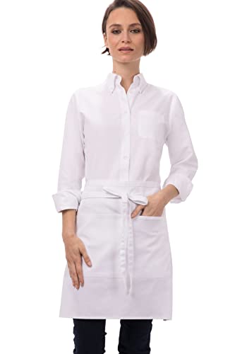 Chef Works Unisex Half Bistro Server Apron - color: White, 1 Pack