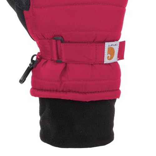 Carhartt Women's Waterproof Insulated Quilted Knit Cuff Glove - color: Crabapple, size: Medium