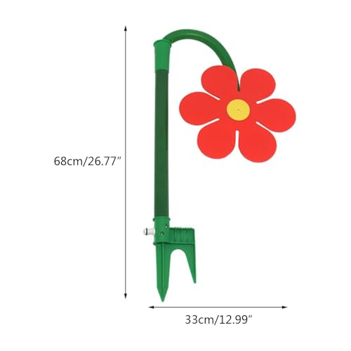 Crazy Daisy Sprinkler, 360° Rotating Dancing Flower Sprinkler, (1, White) - color: White