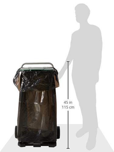 Bosmere All Purpose Garden Cart, Adjustable Collapsible Yard Waste Can, Portable Trash Bin - color: Basil