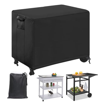 EATAKWARD 60'' X 24'' X 35'' 420D Waterproof Outdoor Prep Table Cover, Oxford fabric BBQ Table Cover, Suitable for Grill Table, Patio Kitchen Prep, Work Table, Workbench, Dining Cart