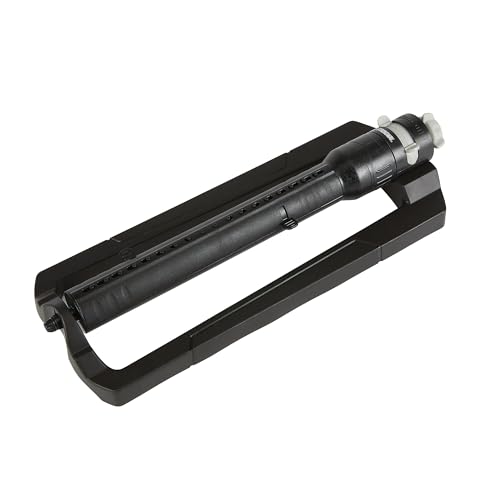Strongway Turbo Oscillating Adjustable Sprinkler, 18 Nozzles, 35 Ft. Diameter Coverage, 3/4 in. Connection, Adjustable Width and Range, Rectangular Pattern, for Lawn, Garden and Yard