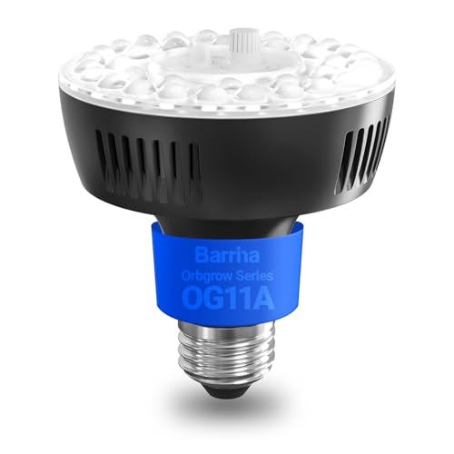 Barrina OG11A Grow Light Bulbs for Indoor Plant, 5000K 11W, 1 Pack, Black - color: 5000K-Black Cover, size: 11W-1 Pack