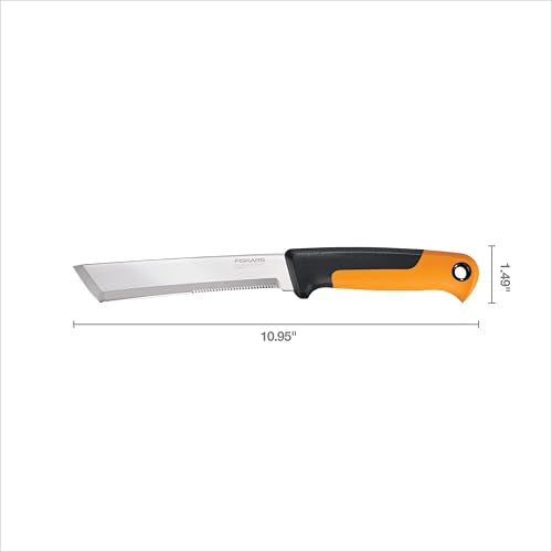 Fiskars Harvesting Knife w/ Sheath, Serrated Edge Vegetable Garden Tool - style: Harvesting Knife