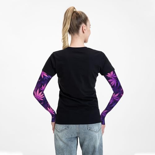 Marijuana Arm Sleeves Cannabis Weed Gardening Sleeves for Women Men - color: Marijuana 062