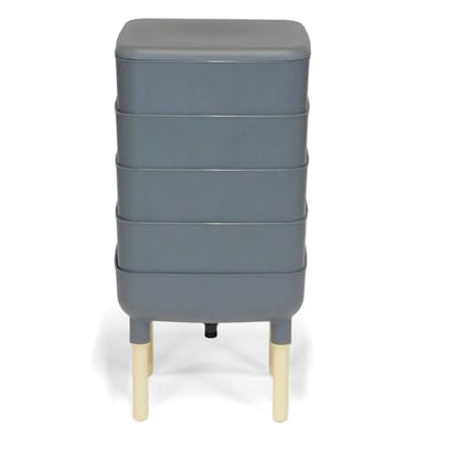 FCMP Outdoor - The Essential Living Composter, 4-Tray Worm Vermicomposter Bin, Grey - color: Gray