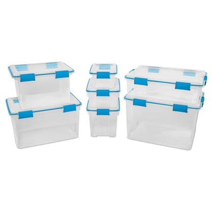 Sterilite Gasket Storage Box with Lids for Home & Office, 54 Quart, 12-Pack - size: 54 Quart, style: 12 Pack