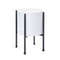 D'vine Dev Plastic Planter Pot with Metal Stand, White, 8 in, 55-D-A-1 - color: White, size: 8 Inch
