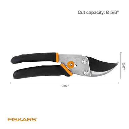 Fiskars Bypass Pruning Shears, 5/8" Cut Capacity Garden Clippers - style: Bypass Pruner