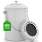 Utopia Kitchen Countertop Compost Bin 1.3 Gallon, Stainless Steel, White - color: White, size: 1.3 Gallon (Pack of 1)