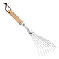 Gardening Hand Shrub Rake, 14.7" Stainless Steel Grass Rake
