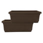 The HC Companies Venetian Window Planter Box, 18 Inch, Chocolate, 2-Pack - color: Chocolate, size: 18", style: Pack of 2