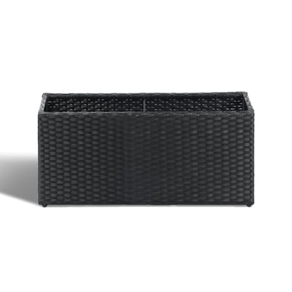 SUNNYPARK Large Rectangular Planter for Outdoor Rattan Block Box 30x12x16'' - size: 30''x12''x16''