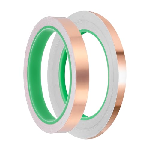 PATIKIL Copper Foil Tape (0.47" x 33/66FT) (1Set) Double Conductive Tape - size: 0.47 Inch x 33/66FT