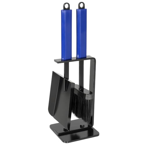 16-Inch Ash Shovel and Brush Set with Stand Solid Manganese Steel - size: 16 inches Set