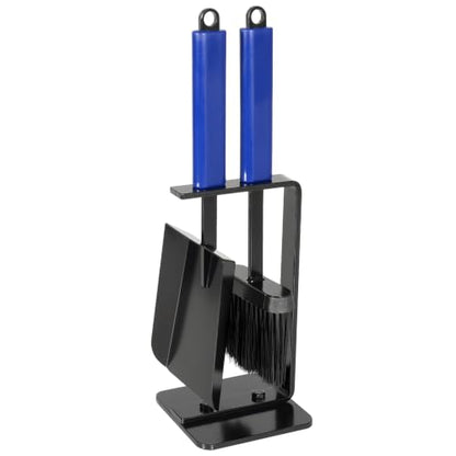 16-Inch Ash Shovel and Brush Set with Stand Solid Manganese Steel - size: 16 inches Set