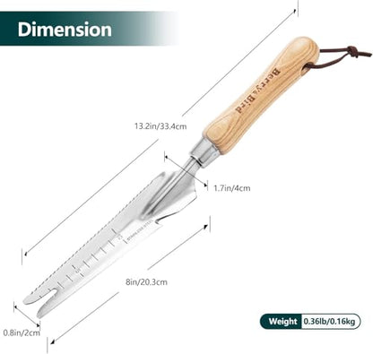 Garden Hand Weeding Trowel, 5-in-1 Stainless Steel Weeder Puller - size: 13.2'' Weeder Trowel