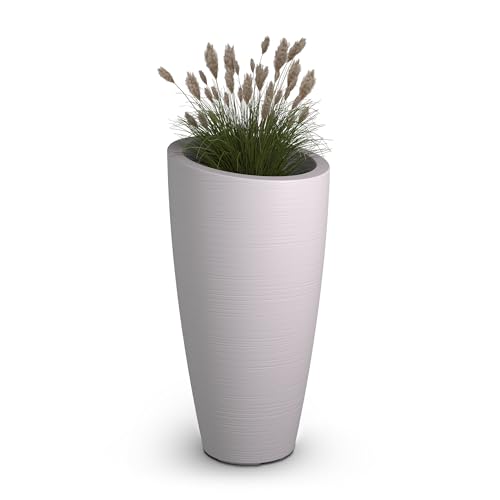 Mayne Modesto 32in Tall Round Modern Planter, White - color: White, size: 32 Inch