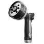 RESTMO Garden Hose Nozzle Heavy Duty, Thumb Control Metal Sprayer Nozzle - color: Silver, size: Normal