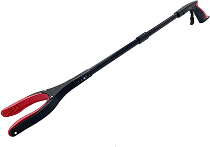 Grabber Reacher Tool - 2 Pack - Updated Version Long 32 Inch Foldable Pick Up Stick - Strong Grip Magnetic Tip Lightweight Trash Picker Claw Reacher Grabber Tool Elderly Reaching - by Luxet (Red) - color: Red