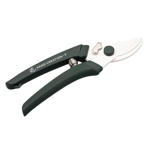 Japanese Hand Pruners - Sakagen Hand Creation, Ultra Sharp Bypass Pruning Shears for Flowers & Gardening, Made in Japan, P-180 (Moss Green) - color: Moss Green
